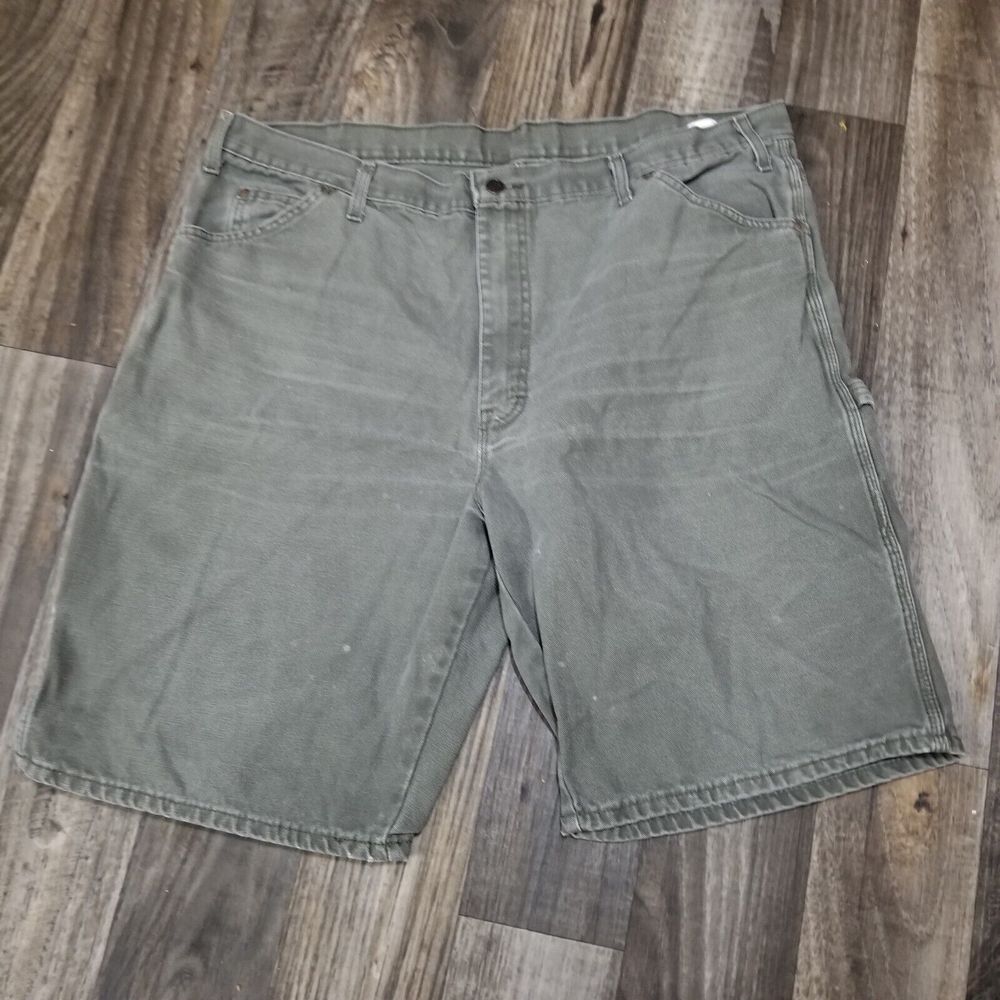 Dickies Utility Shorts Mens 42 Moss Green Flex Canvas Workwear Regular 42x11